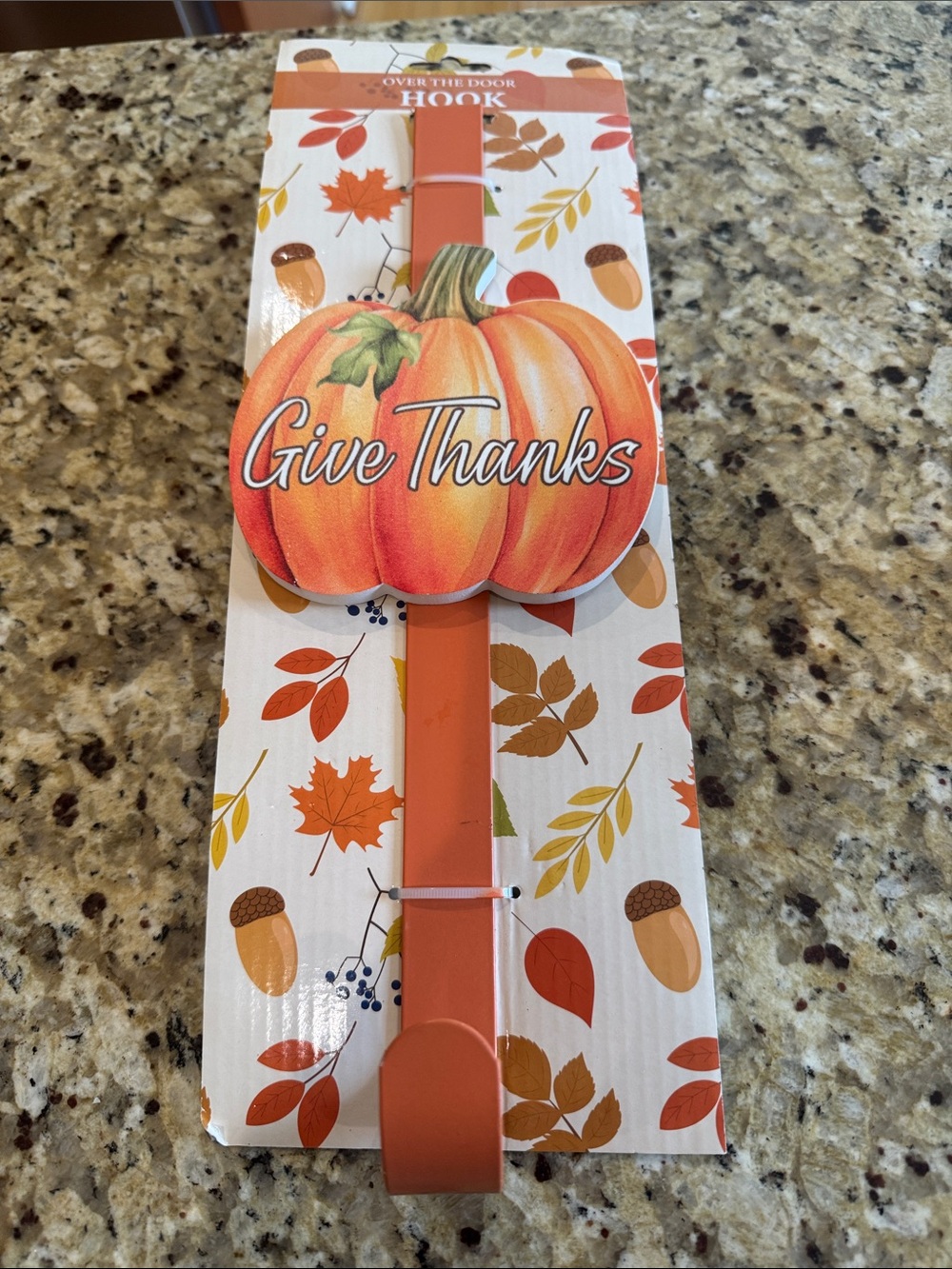 Give Thanks Orange Over-the-Door Hook